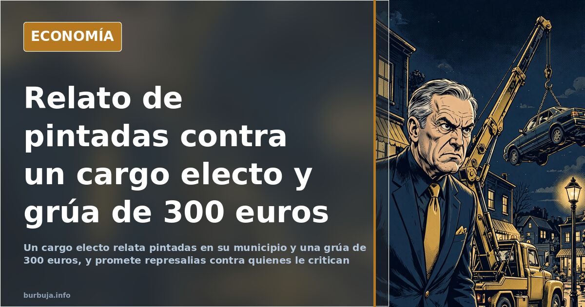 Un cargo electo relata pintadas y una grúa de 300 euros