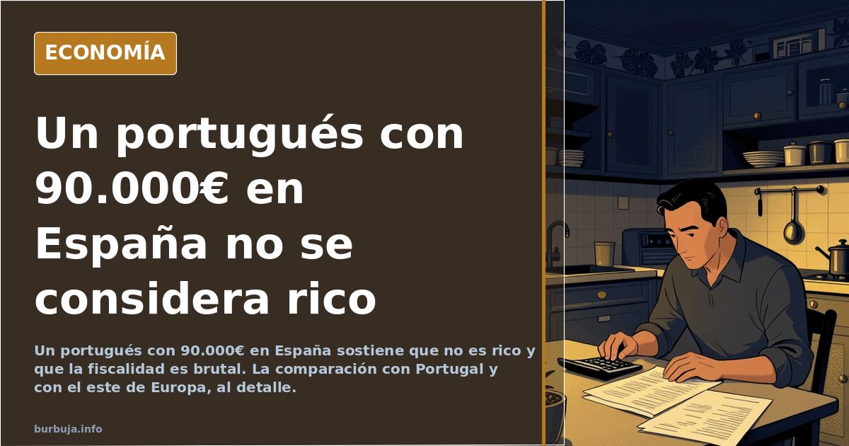 Portugués con 90.000€ en España: «los impuestos son brutales»