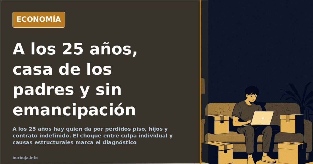 Sin piso, sin hijos ni contrato indefinido a los 25 años