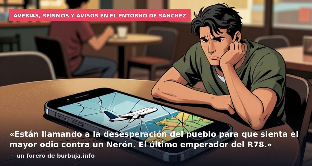 Averías, seísmos y avisos en el entorno de Sánchez: «Están llamando a la desesperación del pueblo para que sienta el mayor odio contra un Nerón. El último emperador del R78.» — un forero de burbuja.info