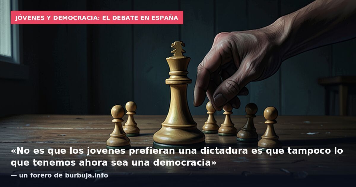Jóvenes y democracia: el debate en España: «No es que los jovenes prefieran una dictadura es que tampoco lo que tenemos ahora sea una democracia» — un forero de burbuja.info