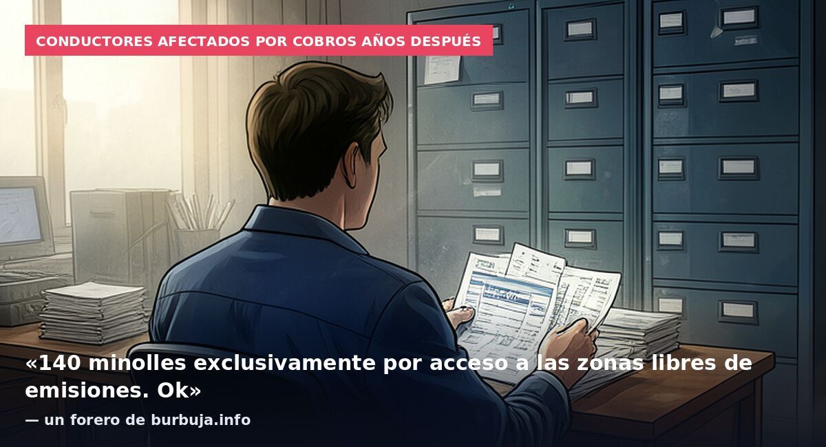 Conductores afectados por cobros años después: «140 minolles exclusivamente por acceso a las zonas libres de emisiones. Ok» — un forero de burbuja.info