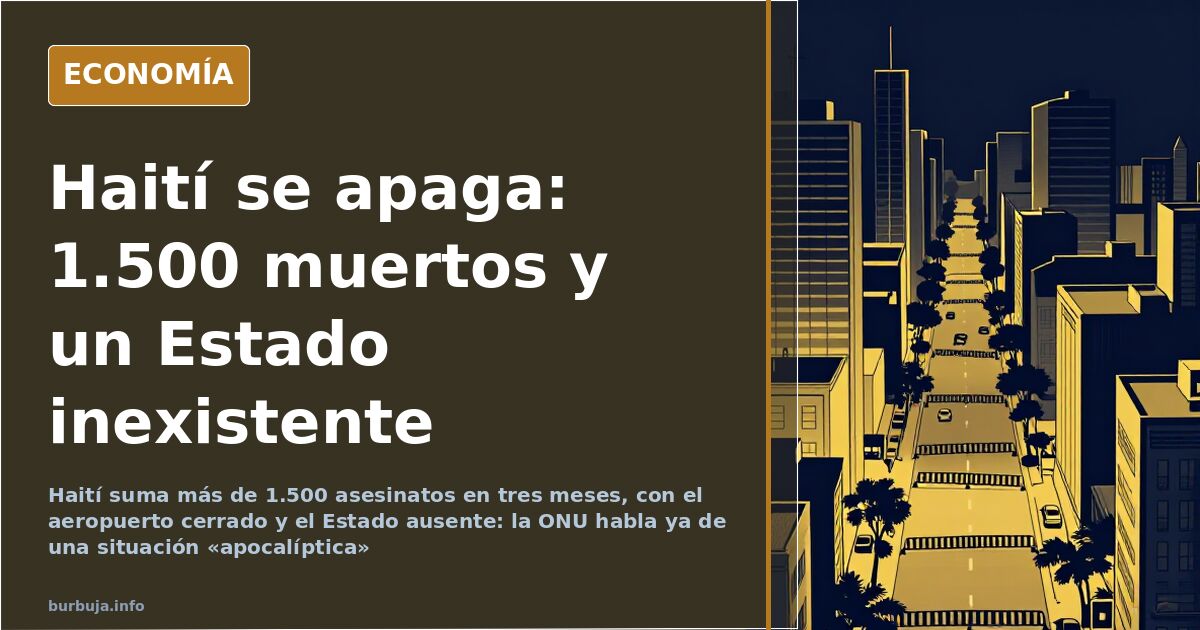 Calles vacías y comercios cerrados en Puerto Príncipe durante la crisis en Haití, con el aeropuerto internacional clausurado