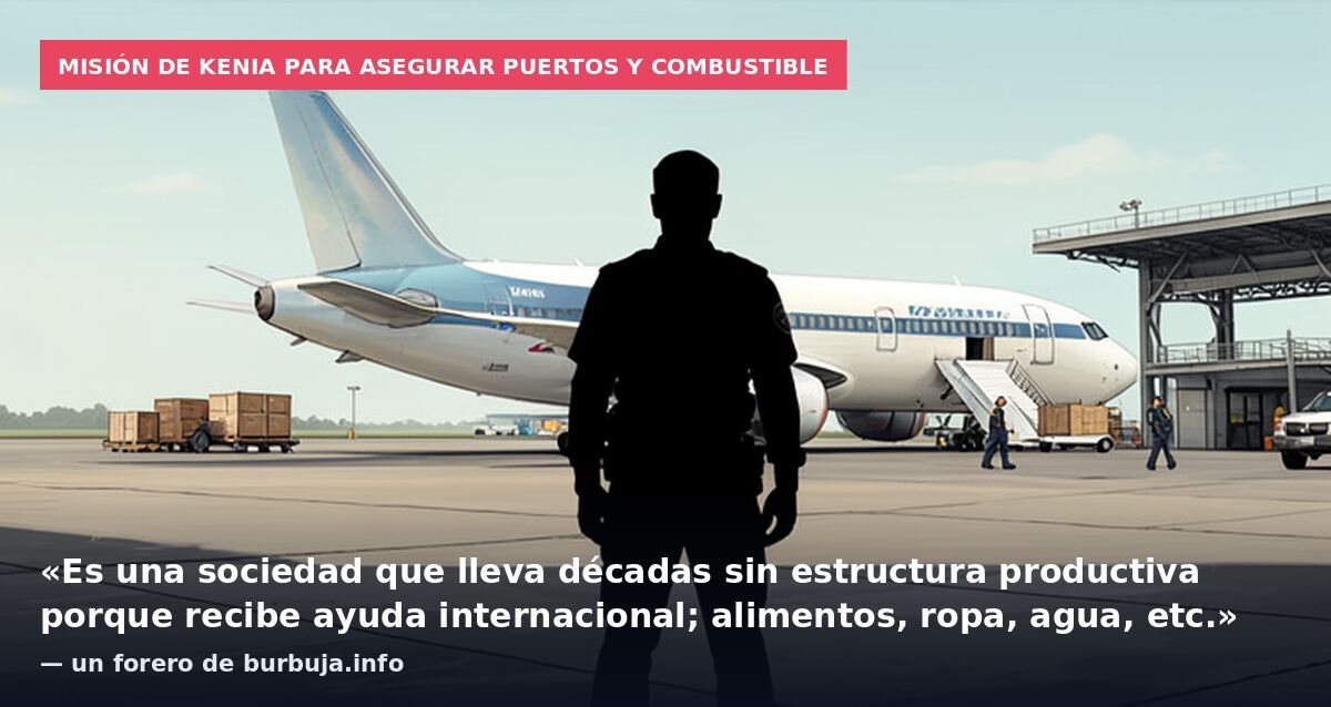 Misión de Kenia para asegurar puertos y combustible: «Es una sociedad que lleva décadas sin estructura productiva porque recibe ayuda internacional; alimentos, ropa, agua, etc.» — un forero de burbuja.info