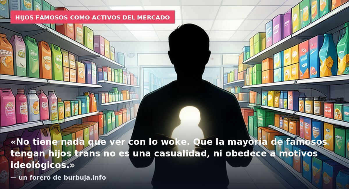 Hijos famosos como activos del mercado: «No tiene nada que ver con lo woke. Que la mayoría de famosos tengan hijos trans no es una casualidad, ni obedece a motivos ideológicos.» — un forero de burbuja.info