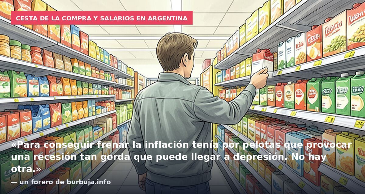 Cesta de la compra y salarios en Argentina: «Para conseguir frenar la inflación tenía por pelotas que provocar una recesión tan gorda que puede llegar a depresión. No hay otra.» — un forero de burbuja.info