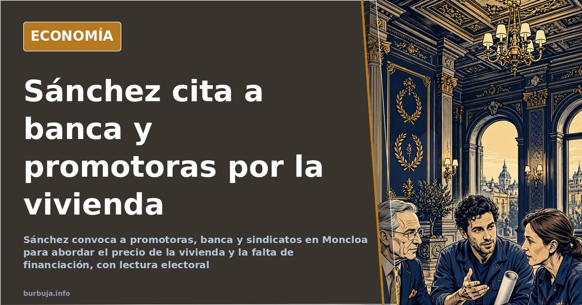 Sánchez convenes banks and developers in Madrid to tackle housing crisis