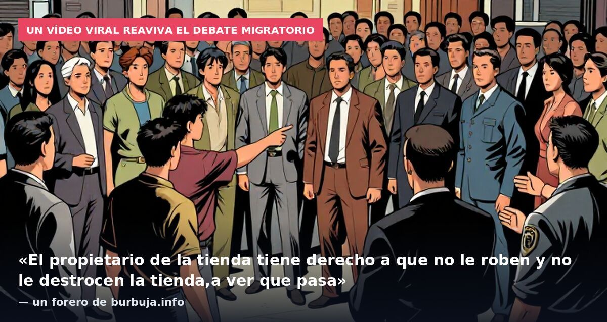 Un vídeo viral reaviva el debate migratorio: «El propietario de la tienda tiene derecho a que no le roben y no le destrocen la tienda,a ver que pasa» — un forero de burbuja.info