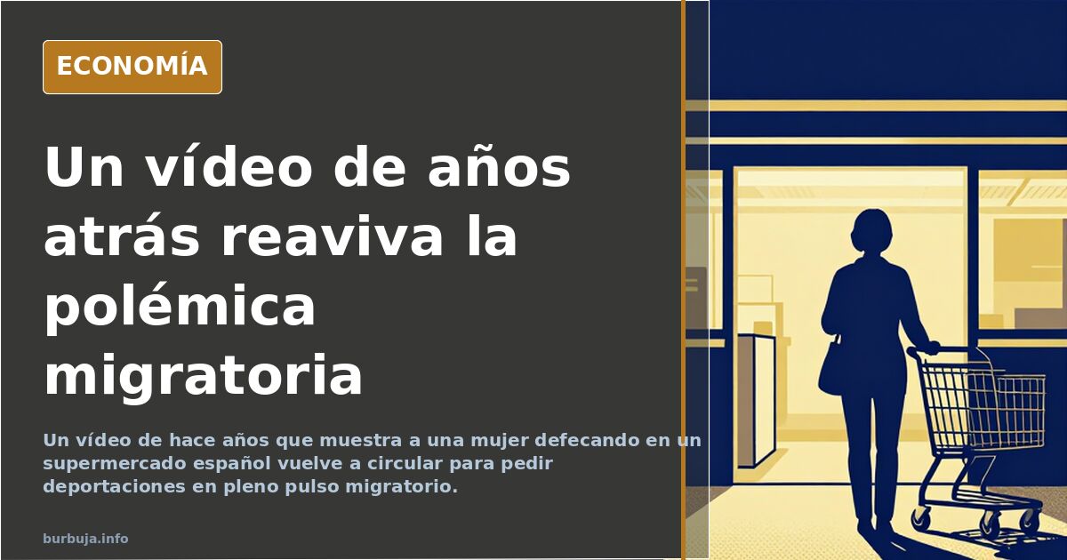 Un vídeo antiguo de supermercado agita la polémica migratoria