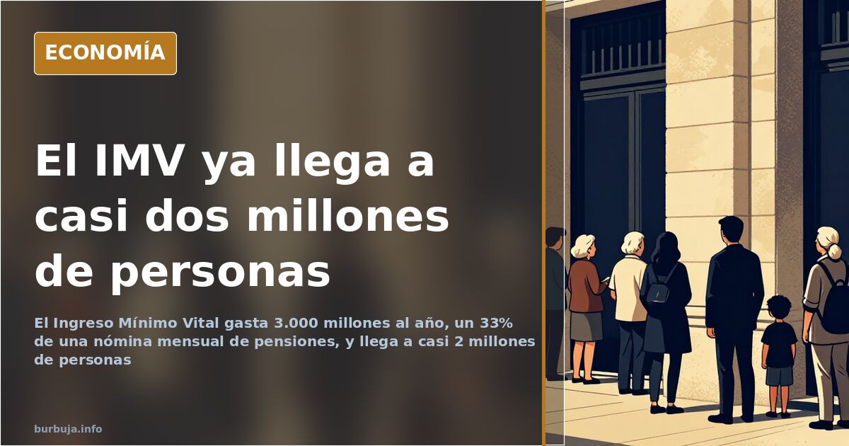 Ilustración editorial de una cola de personas ante una ventanilla administrativa con formularios y sellos sobre fondo azul os