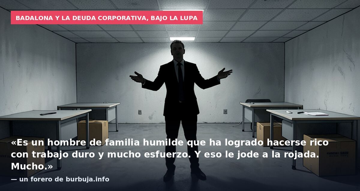 Badalona y la deuda corporativa, bajo la lupa: «Es un hombre de familia humilde que ha logrado hacerse rico con trabajo duro y mucho esfuerzo. Y eso le jode a la rojada. Mucho.» — un forero de burbuja.info