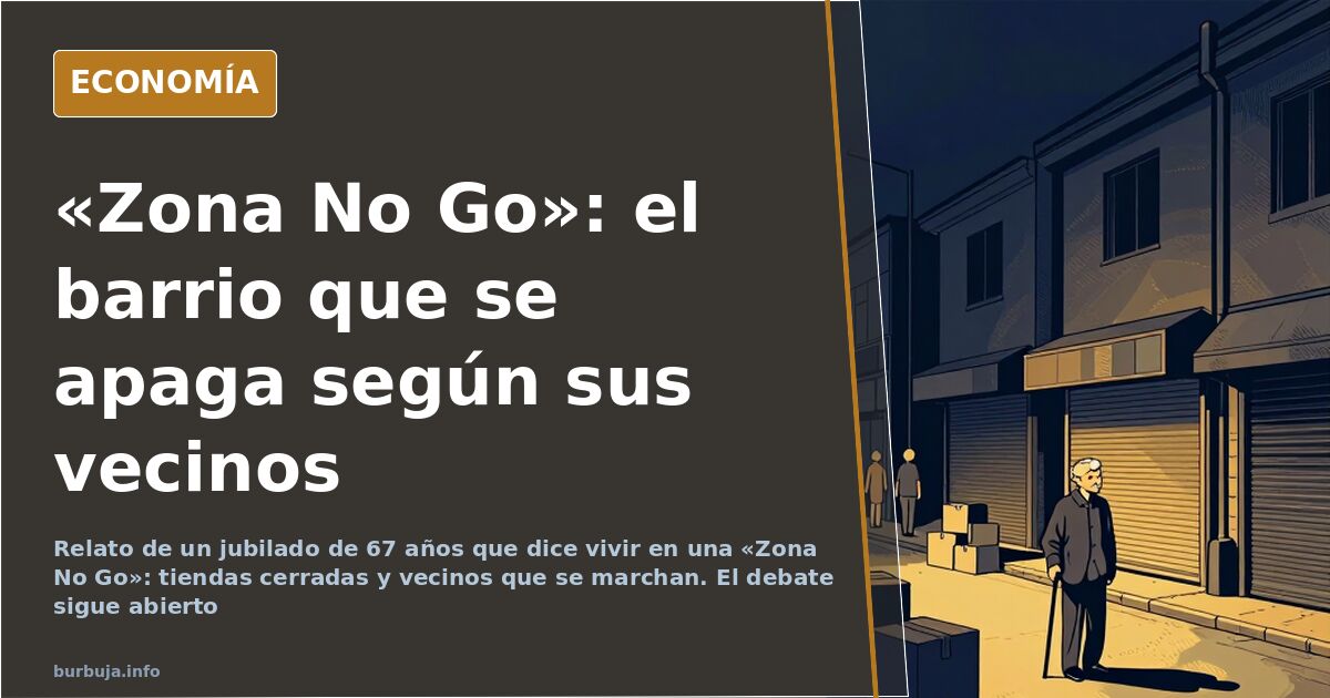 «Zona No Go»: el relato de un jubilado que ve morir su barrio