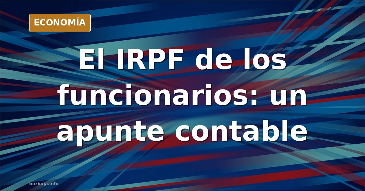 Ilustración editorial de una nómina pública con flechas que salen y entran de un edificio administrativo, en azul marino y do