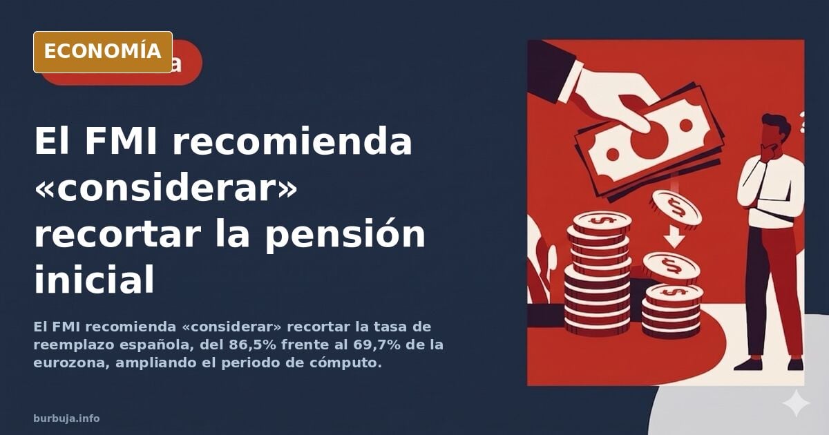 Ilustración editorial de una hucha metálica dorada sobre fondo azul marino con monedas apiladas representando las pensiones p