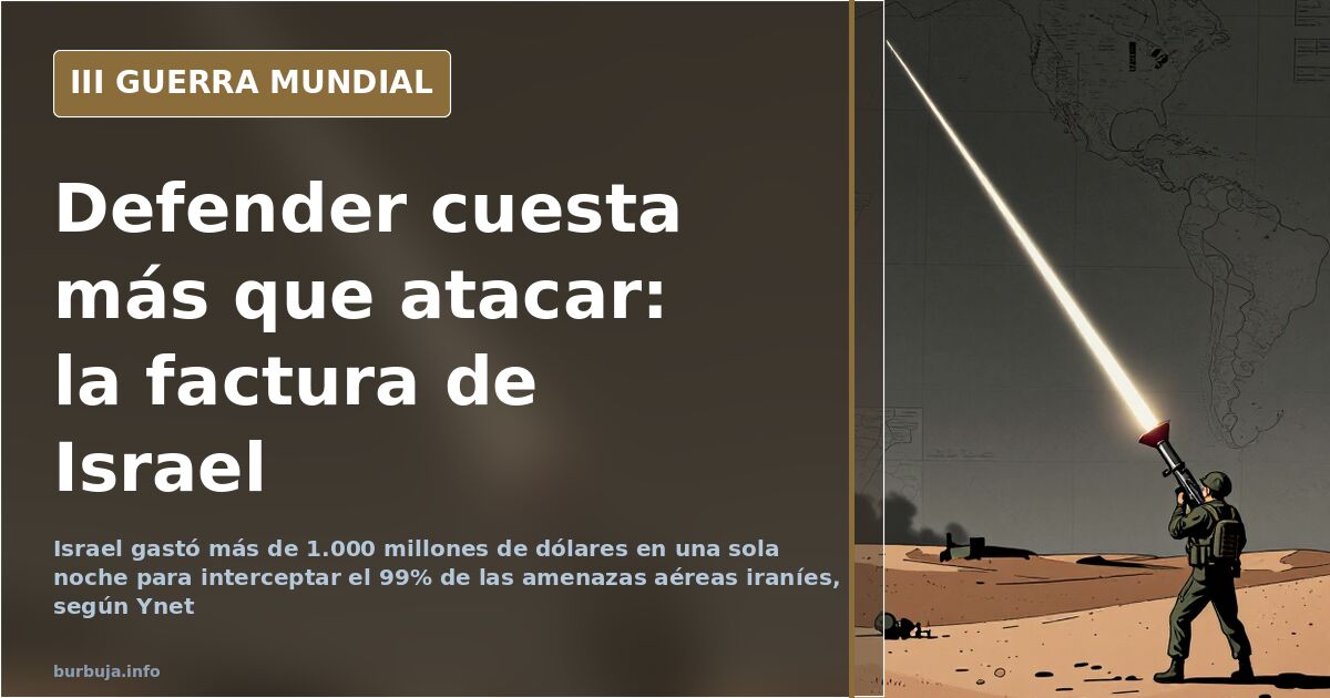 Israel gastó más de 1.000 millones en una noche, según Ynet