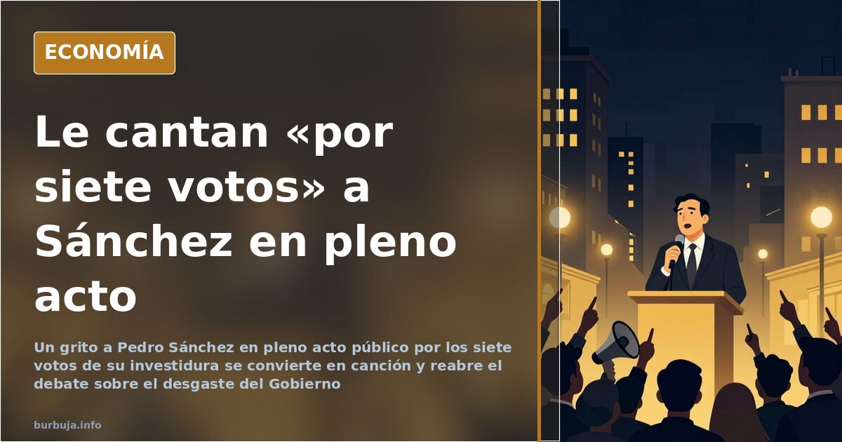 Grito a Sánchez por siete votos: de la calle a la canción