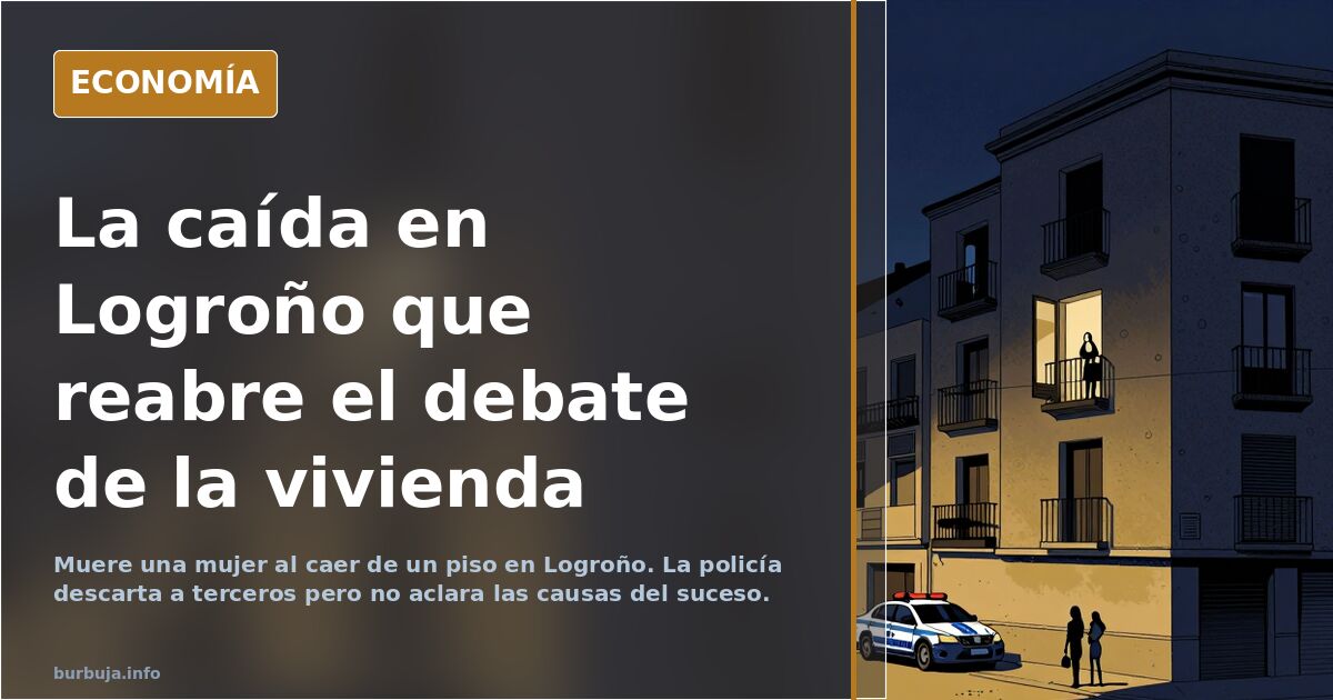 Muere una mujer al caer de un piso en Logroño