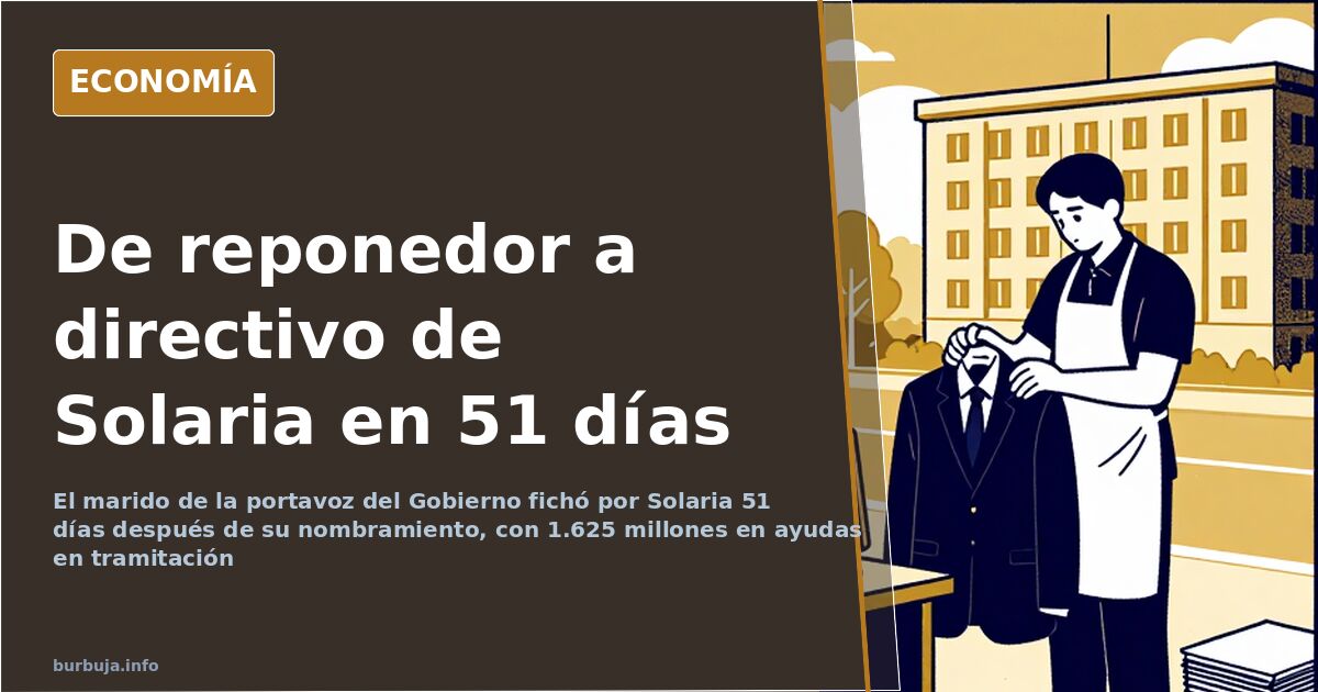 De reponedor a directivo: el fichaje del marido de la portavoz