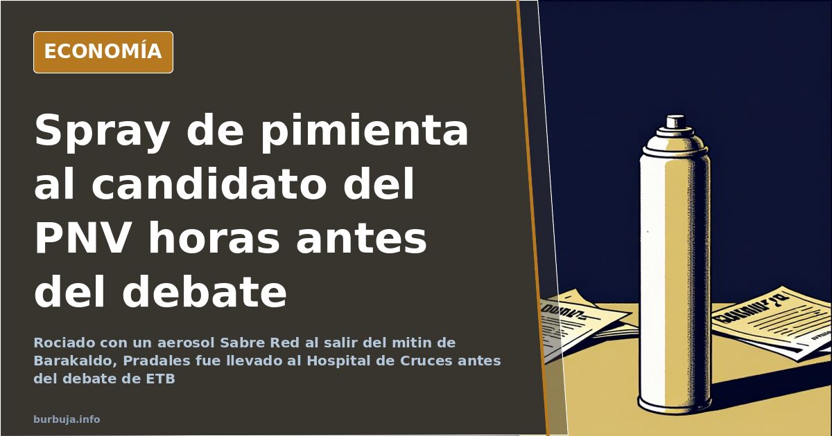 Pradales, rociado con spray de pimienta antes del debate de ETB