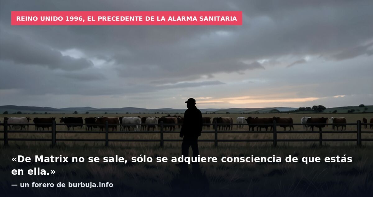 Reino Unido 1996, el precedente de la alarma sanitaria: «De Matrix no se sale, sólo se adquiere consciencia de que estás en ella.» — un forero de burbuja.info