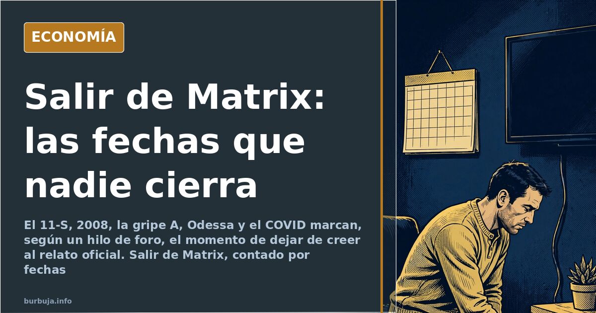 Salir de Matrix: los años que marcan la desconfianza mediática
