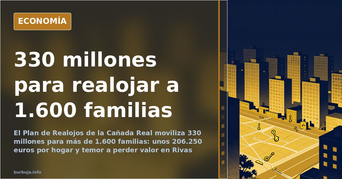 Rivas realoja a 1.600 familias de la Cañada por 330 millones