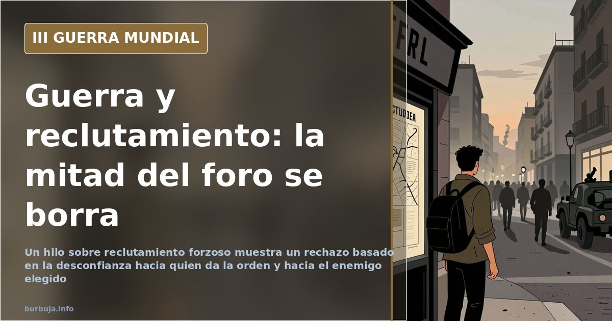 Un foro debate ir a la guerra: «me hago objetor y me quedo en casa»
