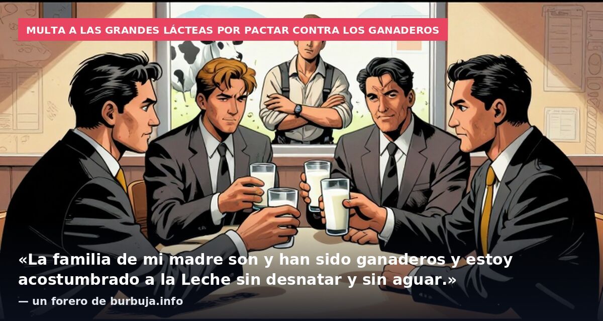 Multa a las grandes lácteas por pactar contra los ganaderos: «La familia de mi madre son y han sido ganaderos y estoy acostumbrado a la Leche sin desnatar y sin aguar.» — un forero de burbuja.info