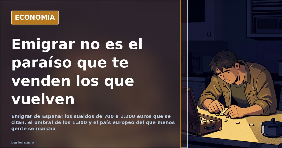 Emigrar de España: el mito del triunfo que no cuadra