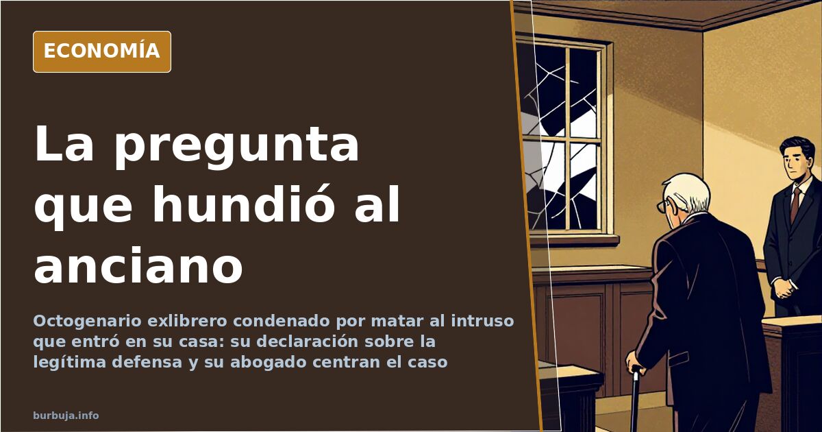 El octogenario exlibrero, condenado por matar al intruso