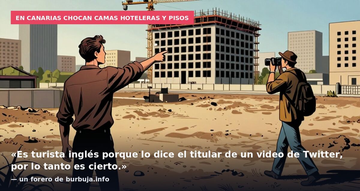 En Canarias chocan camas hoteleras y pisos: «Es turista inglés porque lo dice el titular de un video de Twitter, por lo tanto es cierto.» — un forero de burbuja.info
