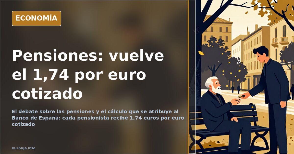 El debate sobre recortar pensiones y el 1,74 por euro cotizado