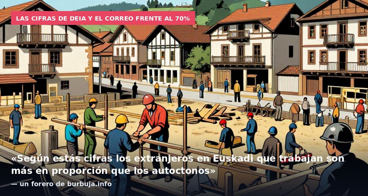 Las cifras de Deia y El Correo frente al 70%: «Según estás cifras los extranjeros en Euskadi que trabajan son más en proporción que los autoctonos» — un forero de burbuja.info