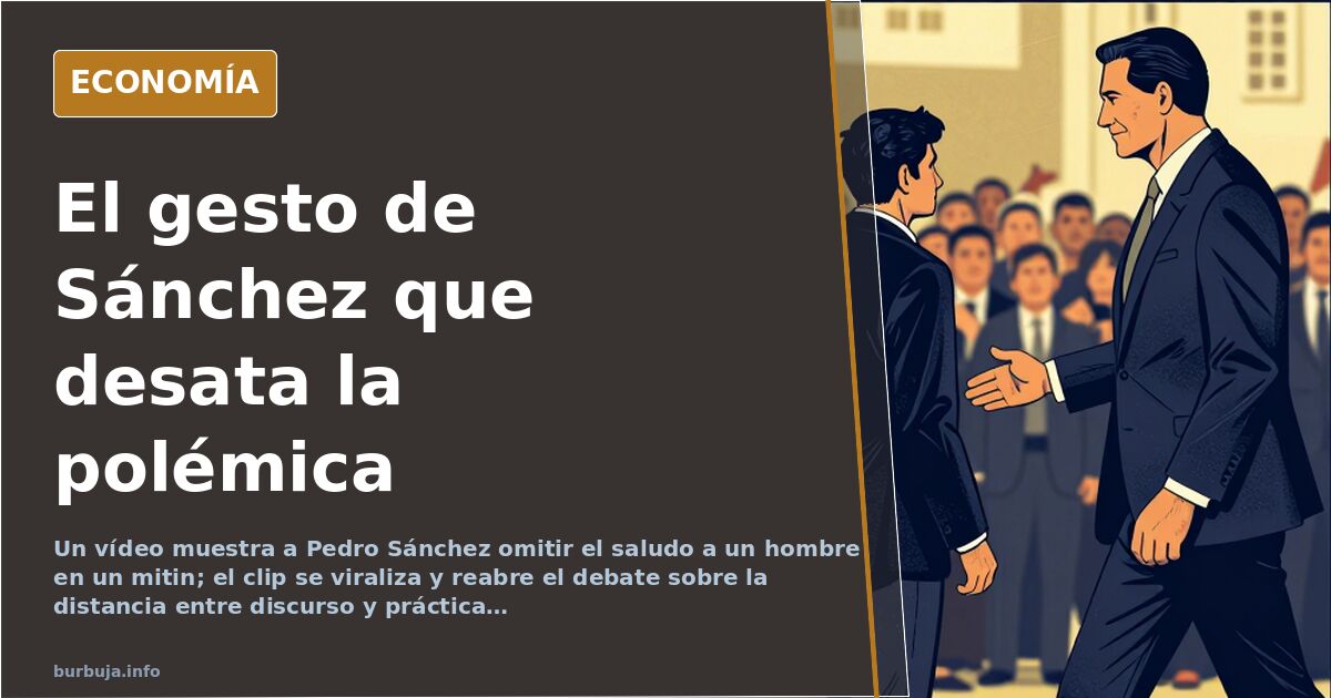 Un vídeo muestra a Sánchez ignorar a un asistente en un mitin