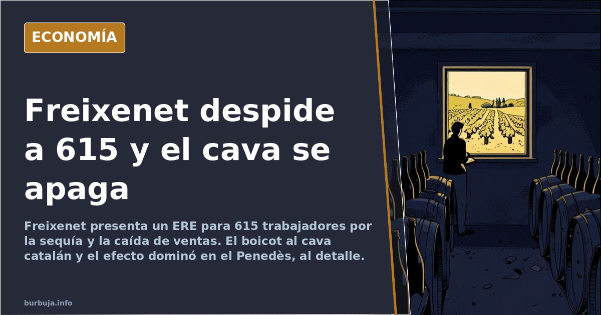 Freixenet recorta 615 empleos y el cava se apaga en San Sadurní