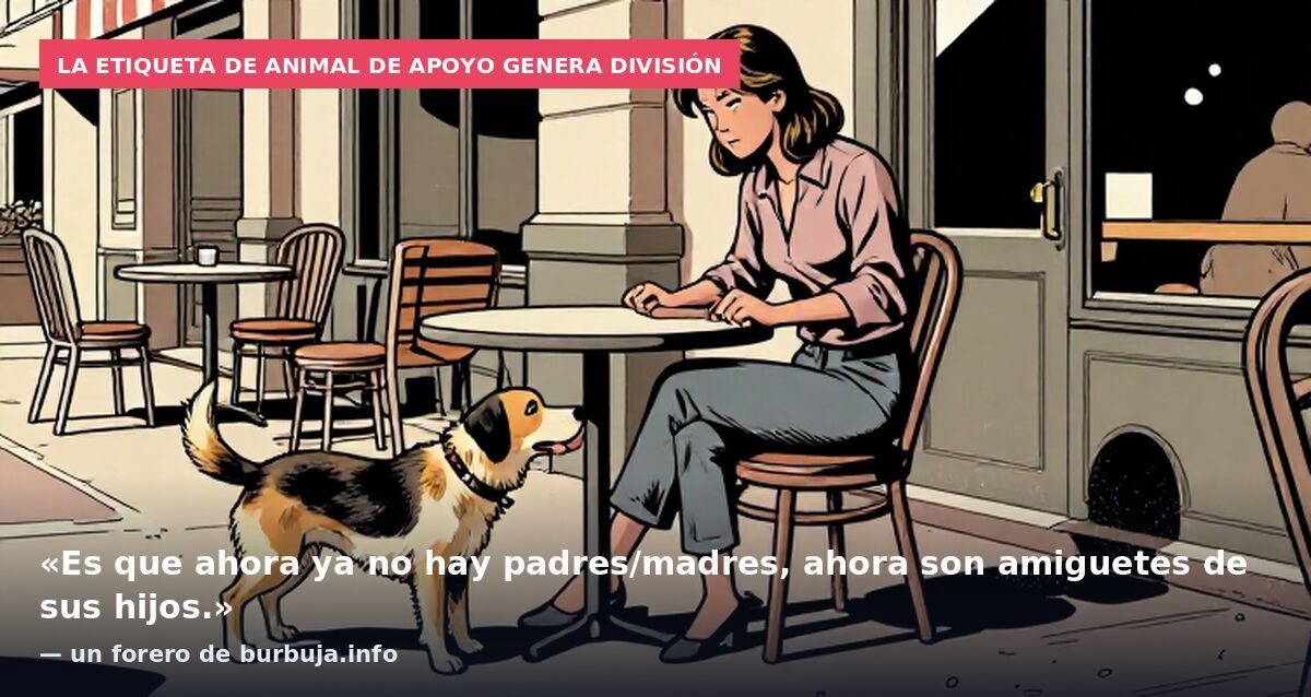 La etiqueta de animal de apoyo genera división: «Es que ahora ya no hay padres/madres, ahora son amiguetes de sus hijos.» — un forero de burbuja.info