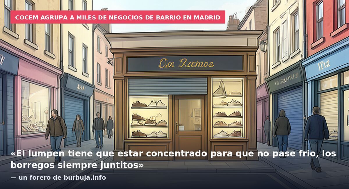 COCEM agrupa a miles de negocios de barrio en Madrid: «El lumpen tiene que estar concentrado para que no pase frio, los borregos siempre juntitos» — un forero de burbuja.info