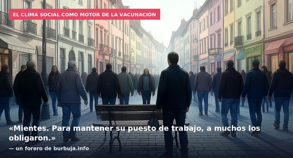 El clima social como motor de la vacunación: «Mientes. Para mantener su puesto de trabajo, a muchos los obligaron.» — un forero de burbuja.info