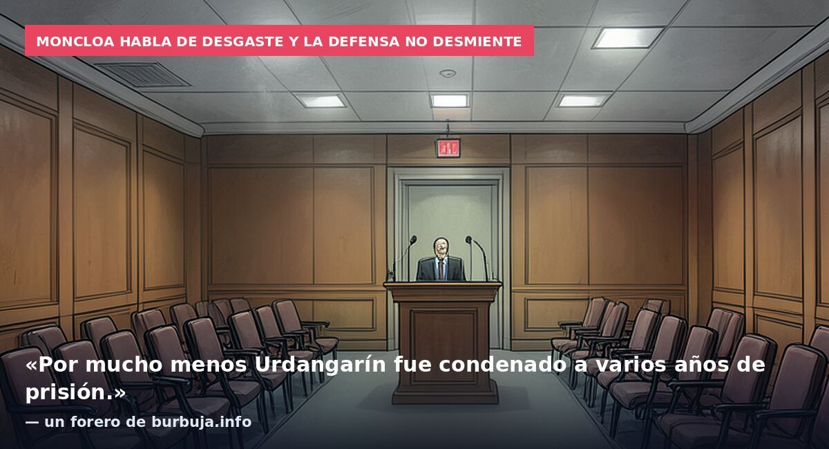 Moncloa habla de desgaste y la defensa no desmiente: «Por mucho menos Urdangarín fue condenado a varios años de prisión.» — un forero de burbuja.info