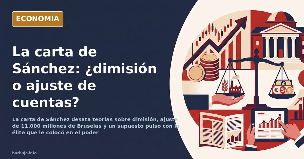 Ilustración editorial de una carta oficial sobre un despacho vacío con la bandera de España al fondo