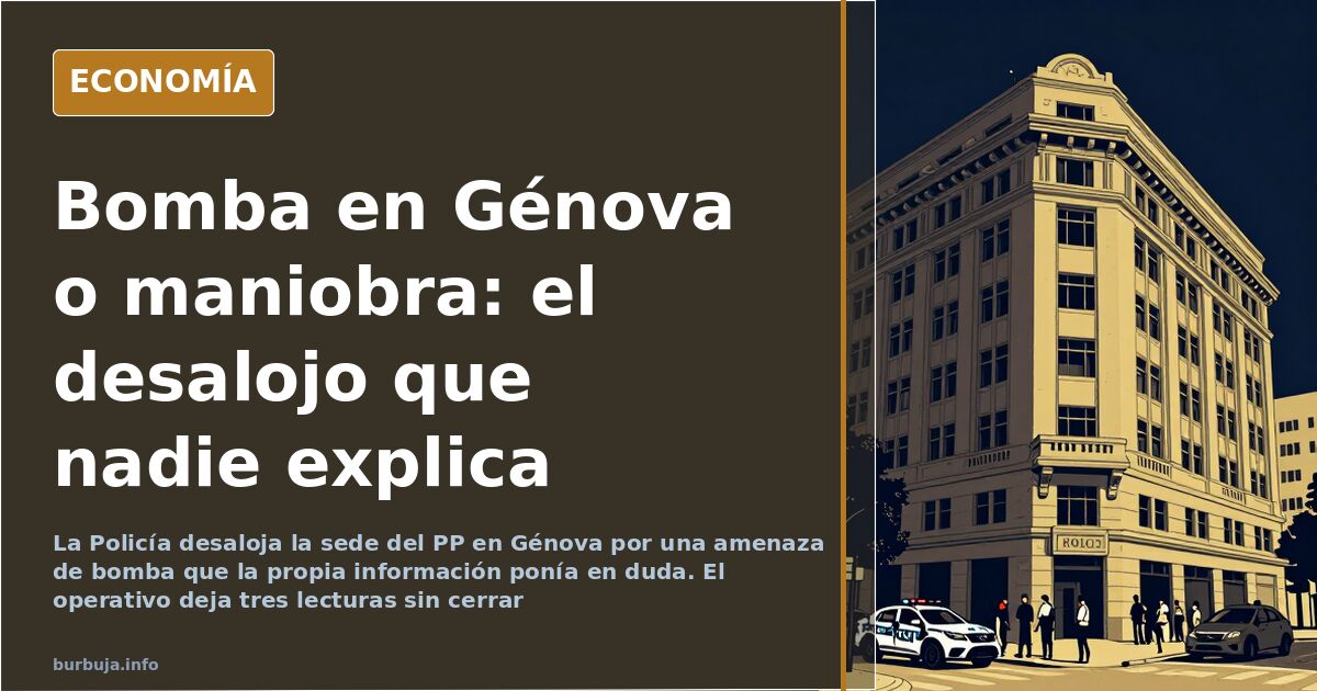 Desalojo en Génova: amenaza de bomba en la sede nacional del PP