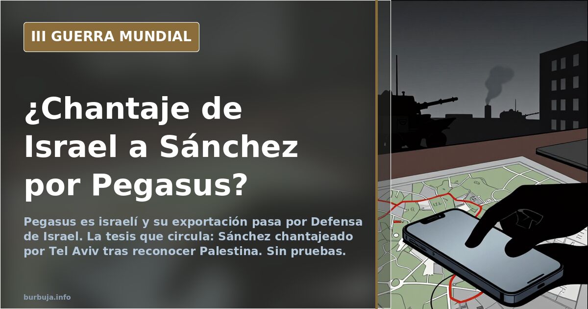 Sánchez, Pegasus y la tesis del chantaje israelí