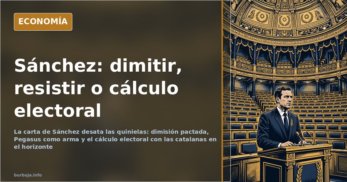 Sánchez y la carta: dimisión, Pegasus o cálculo electoral