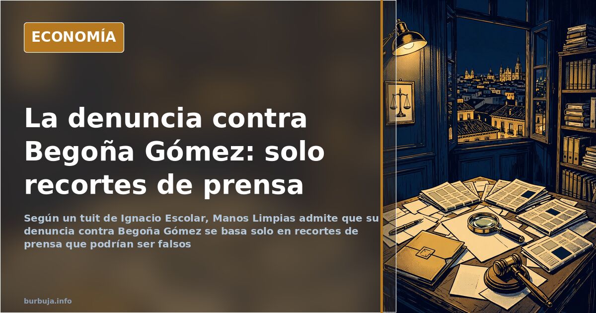 Manos Limpias admite que su denuncia se basa en recortes de prensa