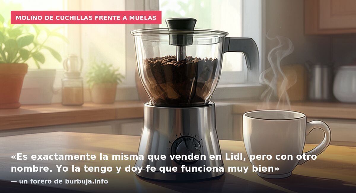 Molino de cuchillas frente a muelas: «Es exactamente la misma que venden en Lidl, pero con otro nombre. Yo la tengo y doy fe que funciona muy bien» — un forero de burbuja.info