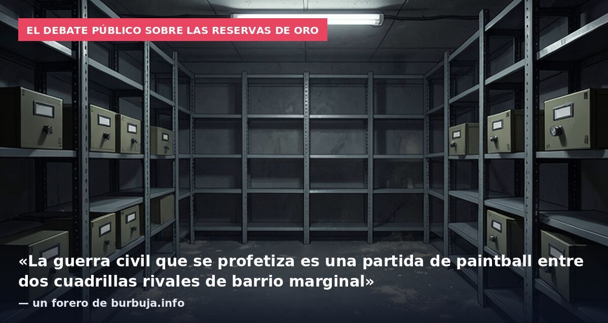 El debate público sobre las reservas de oro: «La guerra civil que se profetiza es una partida de paintball entre dos cuadrillas rivales de barrio marginal» — un forero de burbuja.info