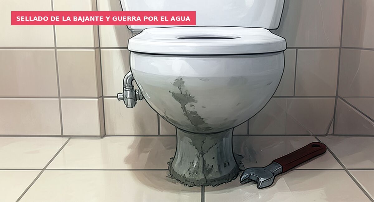 Sellado de la bajante y guerra por el agua