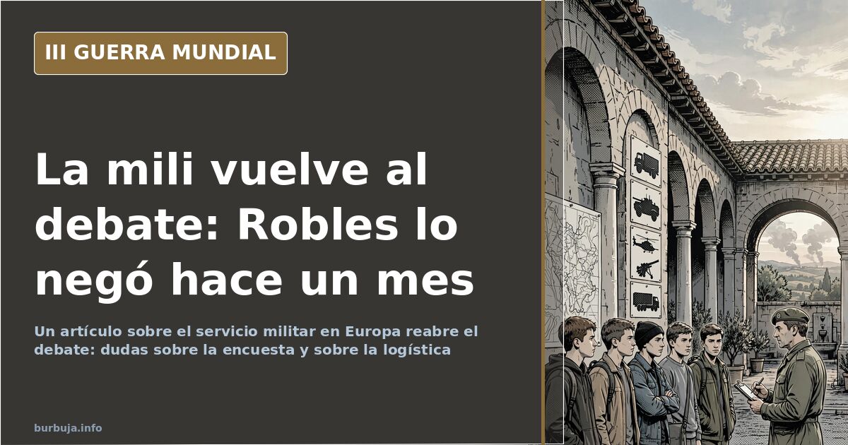 Silueta de soldados en formación sobre un mapa de Europa con humo lejano en el horizonte, ilustración documental desaturada s
