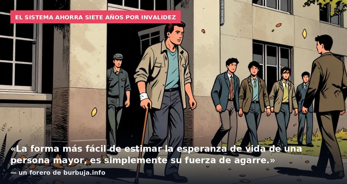 El sistema ahorra siete años por invalidez: «La forma más fácil de estimar la esperanza de vida de una persona mayor, es simplemente su fuerza de agarre.» — un forero de burbuja.info