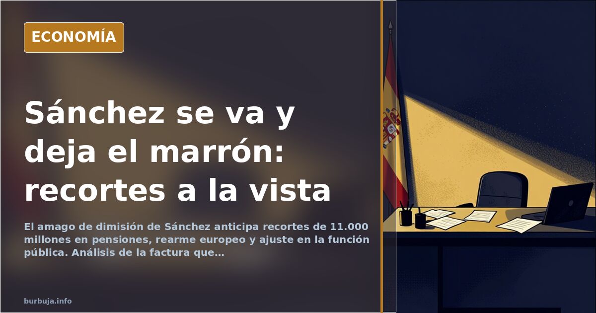 El amago de dimisión de Sánchez anticipa recortes y años duros